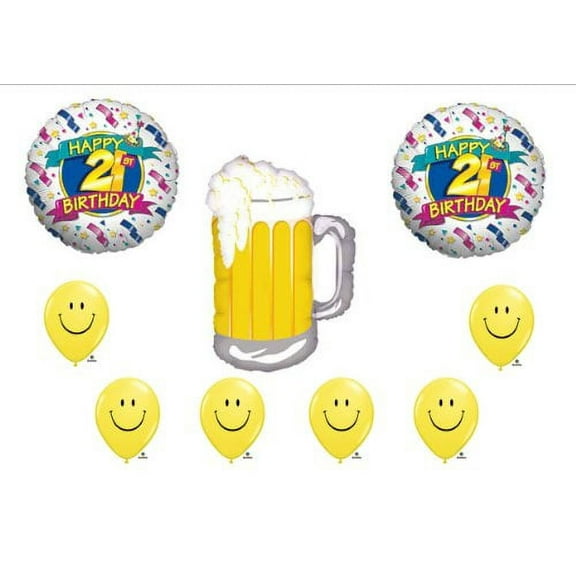 BEER 21st BIRTHDAY PARTY Balloons Decorations Supplies