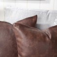 thumbnail image 2 of Set of 2 Faux Leather Decorative Throw Pillow Covers Modern Solid Outdoor Cushion Cases Luxury Pillowcases, 2 of 4