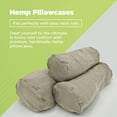 thumbnail image 5 of Hemp Fabric 5x14" Neck Roll Pillowcase - Soft Washable Pillow Cover - Made in USA, Natural, 5 of 9