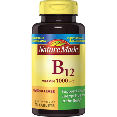 Nature Made vitamine B-12 Comprimés Complément alimentaire, 1000 mcg, 75 count