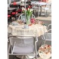thumbnail image 4 of Outdoor Tablecloth with Umbrella Hole and Zipper, Orange Teal Fall Pumpkins Round Table Cloth 54 Inch Waterproof Tablecloth, Weeping Botanical Thanksgiving Retro Picnic Table Cover for Patio Camping, 4 of 7