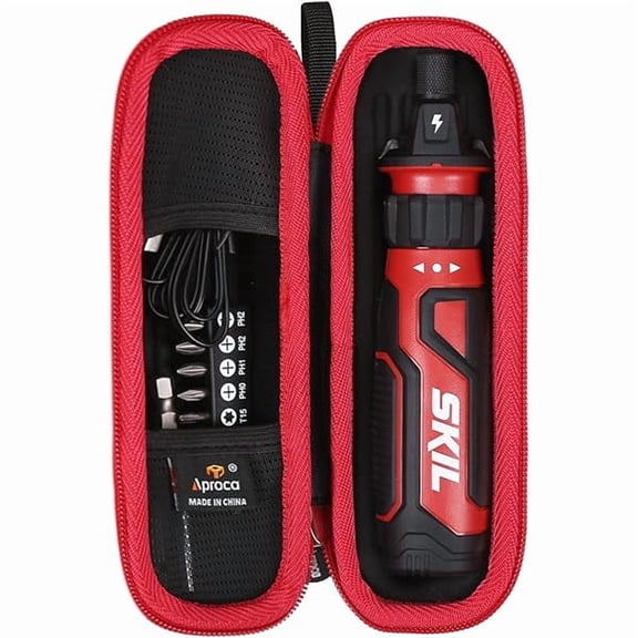 CJB Hard Storage Travel Case, for SKIL Rechargeable 4V Cordless Screwdriver and Accessories