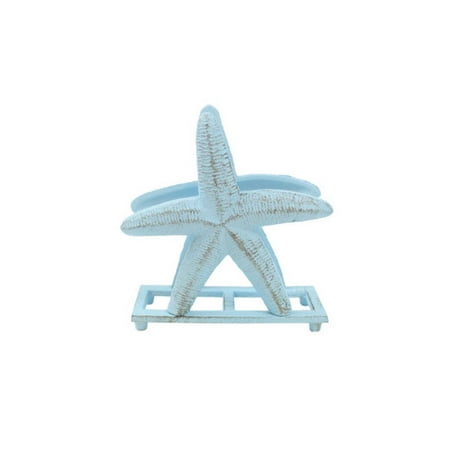 Wrought Iron Napkin Holder Rustic Light Blue Cast Iron Starfish Napkin Holder 6