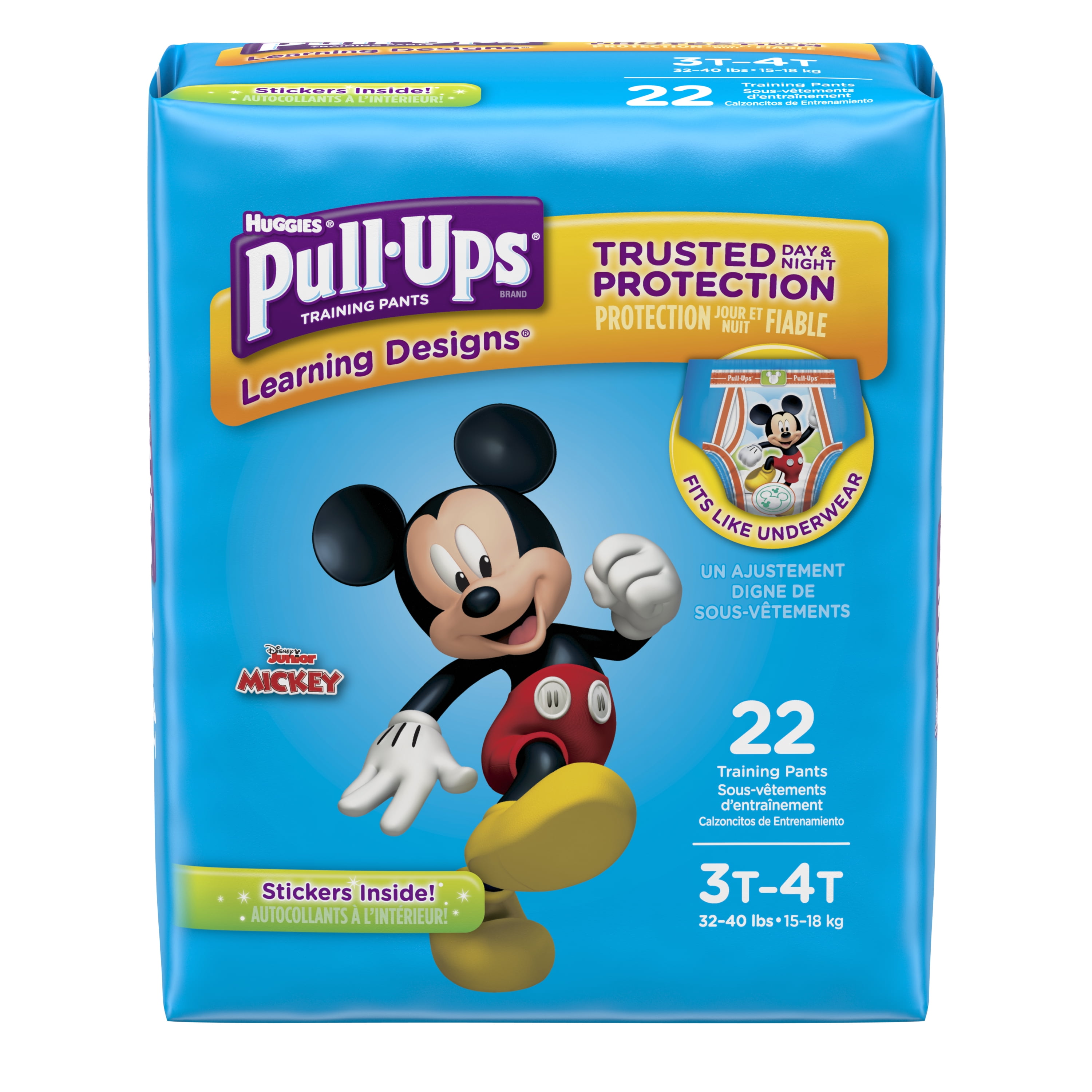 PullUps Boys' Learning Designs Training Pants, Size 3T4T, 22 Count