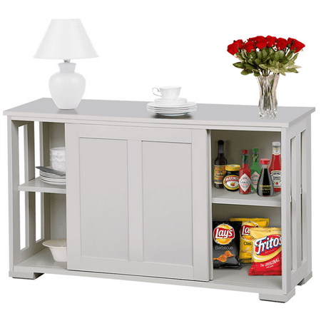 - Yaheetech Sideboard Buffet with Sliding Door, Antique White