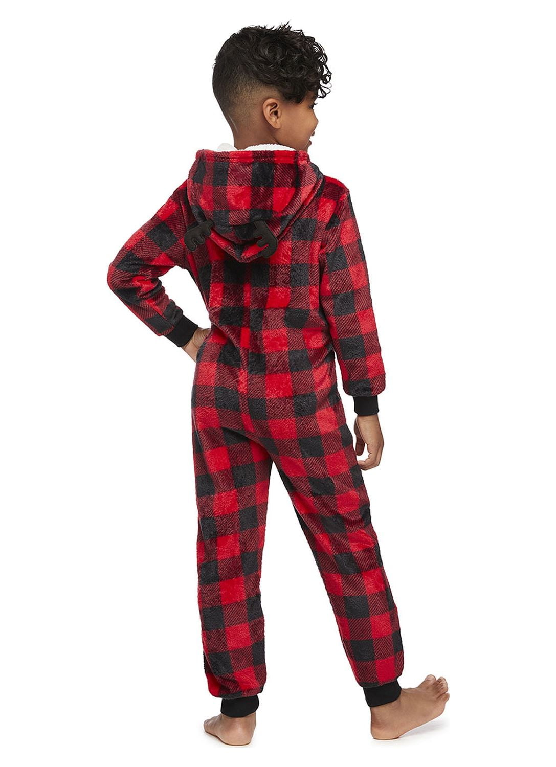 Jolly Jammies Boys or Girls Buffalo Plaid Matching Family Pajamas Union Suit, Sizes 4-16