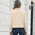 thumbnail image 5 of Dweltoz Womens Cropped Corduroy Jacket Button Down Long Sleeve Coats Lightweight Casual Fall Winter Outwear,White M, 5 of 5