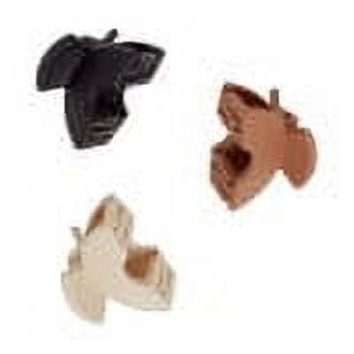 Planet Goody Slide Proof Mini Recycled Claw Clips, All Ages, Neutral Assorted Colors, 6 Ct