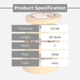 thumbnail image 3 of PSBM Masking Tape, 1" x 60 Yards, 3456 Pack, 5.2 Mil, Ivory, Easy Tear for Labeling, Home, Arts, DIY Projects, Office, 3 of 8