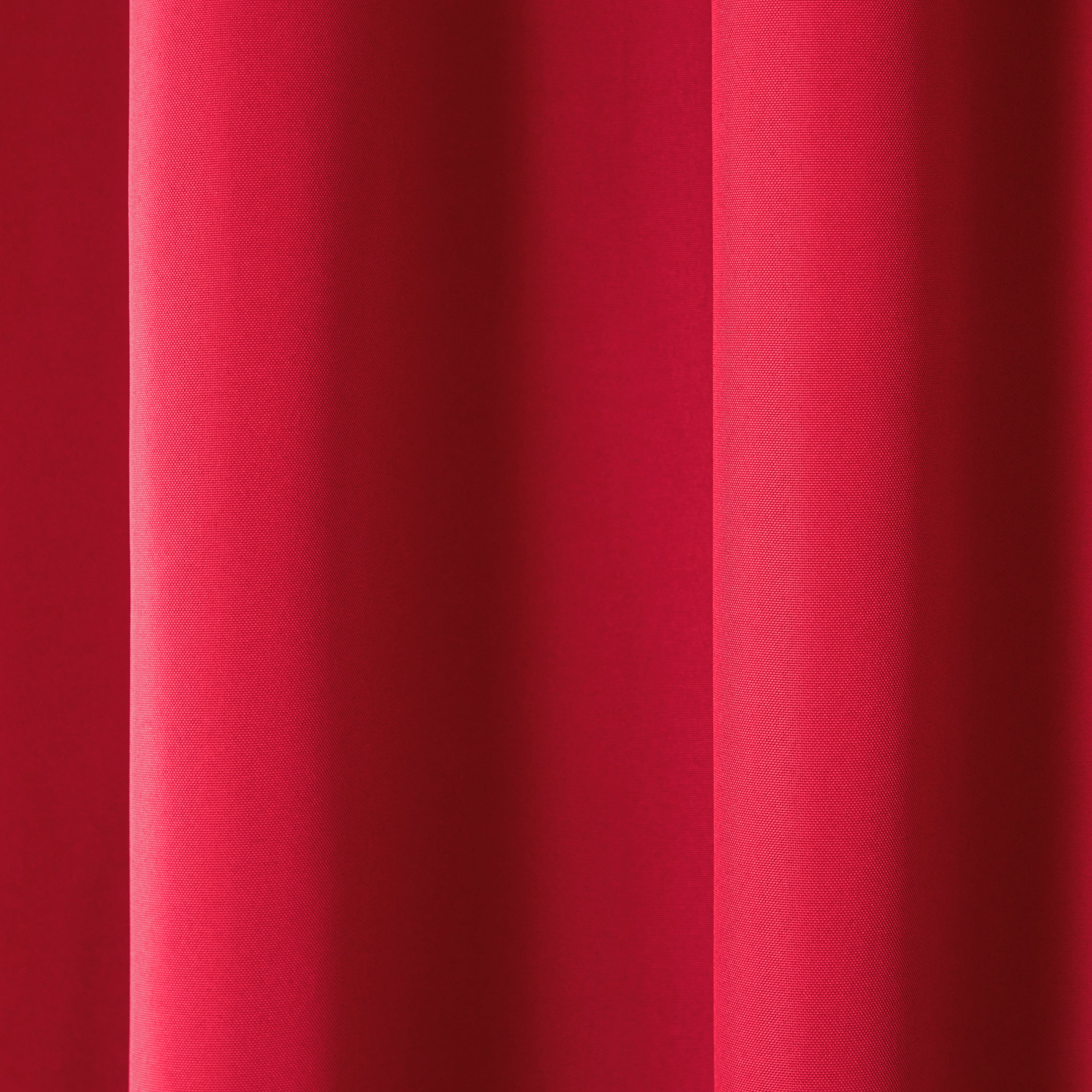 TOWN & COUNTRY BASICS Cabana Solid Heavyweight Indoor Outdoor Curtains, Light Filtering Opacity with Grommet Top, Water Repellent, 2-Pack Set, 54"x84", Radiant Red