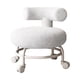 thumbnail image 1 of Taburete bajo con ruedas Asiento bajo con ruedas Asiento giratorio Silla móvil para Blanco, 1 of 9