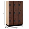 thumbnail image 4 of Salsbury  15 in. Triple Tier Designer Wood Locker - Mahogany - 3 x 6 ft. x 21 in., 4 of 4