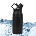 thumbnail image 4 of Stainless Steel Vacuum Insulation Bottle Stylish Innovative High Capacity Leakpoof Sports Water Bottle for Outdoor Sports Car Travel 750ml Black, 4 of 5