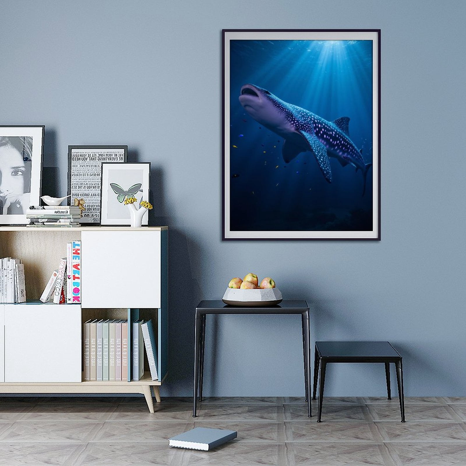 Diamond Art Kits for Adults - 5d Whale Shark Ocean Glow Diamond Painting for Adults, Diamond Art for Adults Beginners, Diamond Painting Kits for Adults for Home Wall Decor