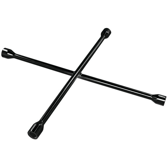 Performance Tool W1 20-Inch SAE/Metric 4-Way Cross Lug Wrench, 3/4 in., 13/16 in., 7/8 in. and 19 mm, Black
