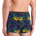 thumbnail image 4 of Men's Boxer Briefs, Colorful Flying Parrot Flower Soft Comfy Mens Underwear Boxer Briefs Breathable With Widen Waist, 4 of 7