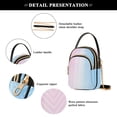 thumbnail image 4 of FORMRS Crossbody Bag for Women Quilted Travel Shoulder Cell Phone Purse with Chain Strap Handbag, Light Blue Stripes, 4 of 7