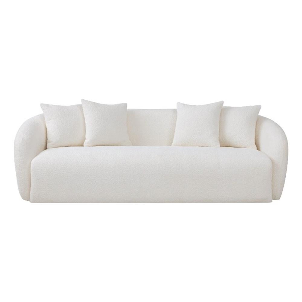 Querno Modern Luxury Japandi Style Boucle Fabric Curvy Sofa