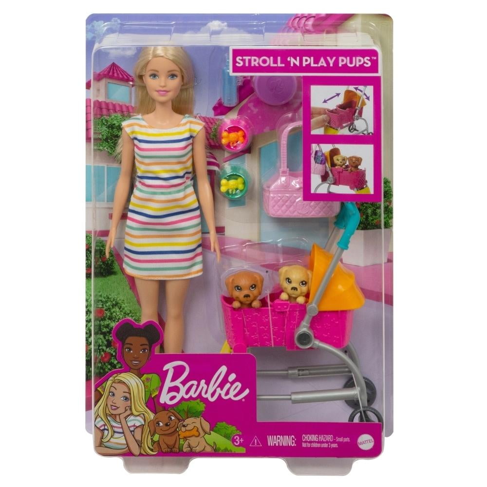 De Perritos Barbie Y Su Carrito Para Mascotas Muñeca Barbie
