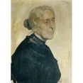 thumbnail image 2 of Josef Wawra 19x24 Black Ornate Framed Double Matted Museum Art Print Titled: Portrait of an Old Lady, 2 of 5