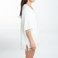 thumbnail image 3 of Elsie & Zoey Elsie White Jersey One Size Beach Swimsuit Cover Up for Women, 3 of 6