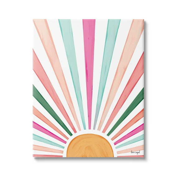 Stupell Industries Whimsical Sun Rays Shining Playful Nature Painting Graphic Art Gallery Wrapped Canvas Print Wall Art, Design by Ilene Segal