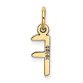 thumbnail image 3 of Diamond2Deal 14K Yellow Gold Small Slanted Block Letter F Initial Pendant for Women, 3 of 6