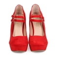 thumbnail image 4 of New Women DbDk Lolaa-6 Faux Suede Mary Jane Platform Wedge Heel, 4 of 5