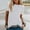 White, variant on Women's Summer Fashion White Edge Short Sleeve Round Neck Loose Pullover Solid Color Casual Top T Shirt Womens Short Sleeve Tops Solid Womens Shirts T Shirt for Women Casual Summer Short Sleeve