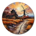 thumbnail image 2 of Designart "Barn Rural Reverie painting" Countryside Oversized Wall Clock, 2 of 5