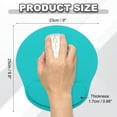 thumbnail image 2 of Uxcell Ergonomic Mouse Pads, Gel Mouse Pads with Wrist Rest Support Memory Foam Computers Mat with Non-Slip Base White/Blue, 2 of 7