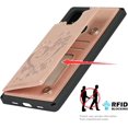 thumbnail image 3 of Pixel 5 Wallet Case with RFID Blocking Card Holder,Heart Floral Premium PU Leather Double Magnetic Buttons Stand Flip Wrist Strap Back Cover Case for Google Pixel 5 6.0 Inch,Heart Rosegold, 3 of 16