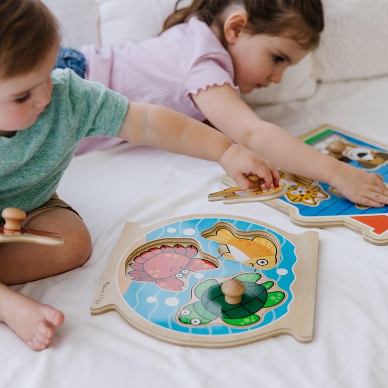 Melissa & Doug Animals Jumbo Knob Puzzles, Set of 2 photo 2
