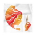 thumbnail image 1 of Zodiac Virgo Decorative Napkins Set of 4, Warm Colored Woman with an Ear of Wheat Horoscope Art, Silky Satin Fabric for Brunch Dinner Party, 12", Vermilion Orange Cocoa, by Ambesonne, 1 of 2