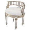 thumbnail image 1 of homeroots living room 389201 Mirrored Crescent Vanity Stool, 1 of 1