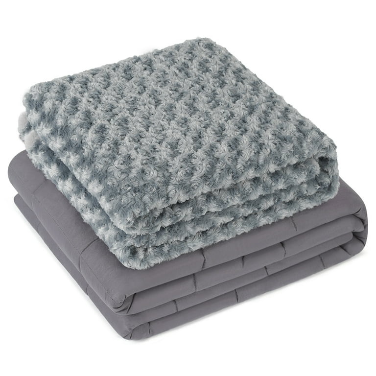 HAITRAL NEX Weighted Blanket Duvet Cover Little Rose Gray 60 x80