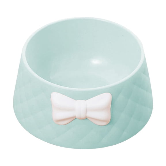 Diamond Bow Pet Bowl, 6" Break-Resistant Pet Feeding and Watering Bowl, 3.15" High, Suitable for Small Cats and Dogs