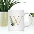 thumbnail image 2 of Koyal Wholesale Ceramic Coffee Mug, Exotic Tropical Monogram, Letter W, 2 of 5