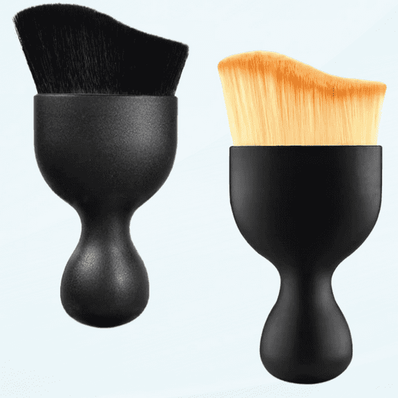 Pack-2 Car Interior Cleaning Soft Brush, Auto Crevice Dust Brush, Car Scratch Free Detailing Brush, Universal for Auto Dashboard, Air Conditioner Vents, Computer (Yellow & Black)