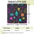 thumbnail image 2 of Neon Halloween Pattern Square Fitted Tablecloth with Elastic Edge,Square Table Cover,Washable Elastic Table Cover for Home Kitchen Party Decor 36"x36", 2 of 6