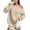 Khaki(Womens Tops), variant on GUACER Womens One Shoulder Tops Trendy Soft Oversized Long Sleeve Blouses for Everyday Date Casual