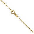 thumbnail image 3 of 14K Solid Yellow Gold 1.25mm Figaro Link Spring Necklace Ring Chain, 3 of 4