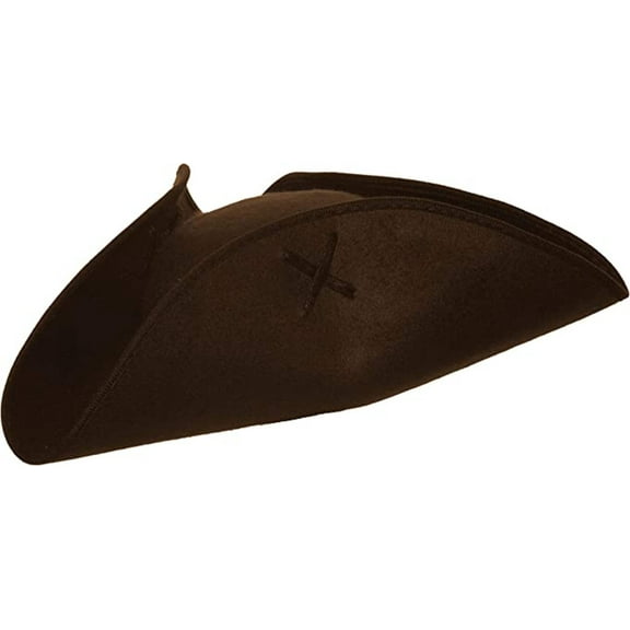 Tri Corner Hat Adult Costume Accessory Brown
