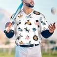 thumbnail image 5 of KLL Cartoon Animals for Men's Baseball Shirts,Short Sleeve Casual Shirts Button Down Shirt for Men Beach Summer Wedding Shirt-4X-Large, 5 of 7