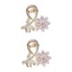 thumbnail image 5 of AURARMLET 2Ud Clip De Con Flor De Cristal Rosa Flexible Y Resistente Para Largo O Corto, 5 of 7