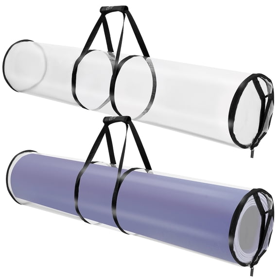 Yardwe 2Pcs Wrapping Paper Storage Bag with Comfortable Handles Roll Up Design in Assorted Colors