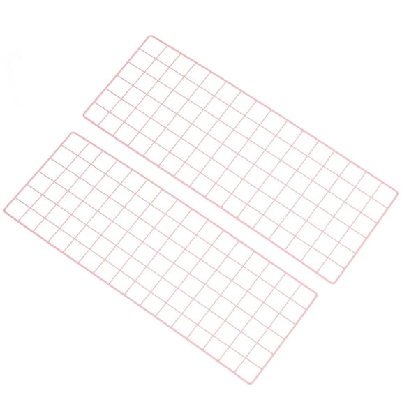 Uxcell 31.5"x12" Wire Grid Panel, 2 Pack Board for Photo Display and Home Office Wedding Decor, Pink