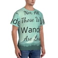 thumbnail image 2 of Bixox Men's Not All Those Who Wander Are Lost1 Printed Short Sleeve Skinny Athletic T-Shirt, 2 of 6