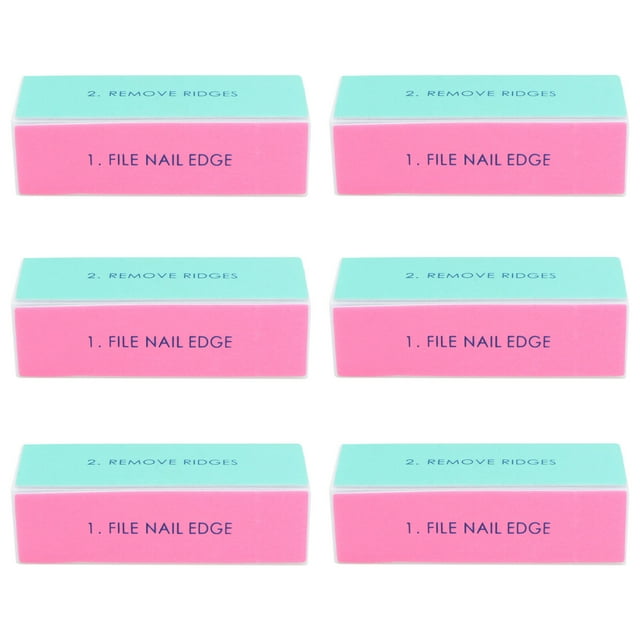 Minkissy Sanding Block Nail Buffer 6Pcs for Women and Salon Use Multi Color Sponge Material