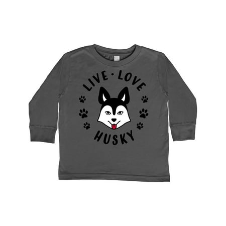 

Inktastic Live Love Husky Gift Toddler Boy or Toddler Girl Long Sleeve T-Shirt